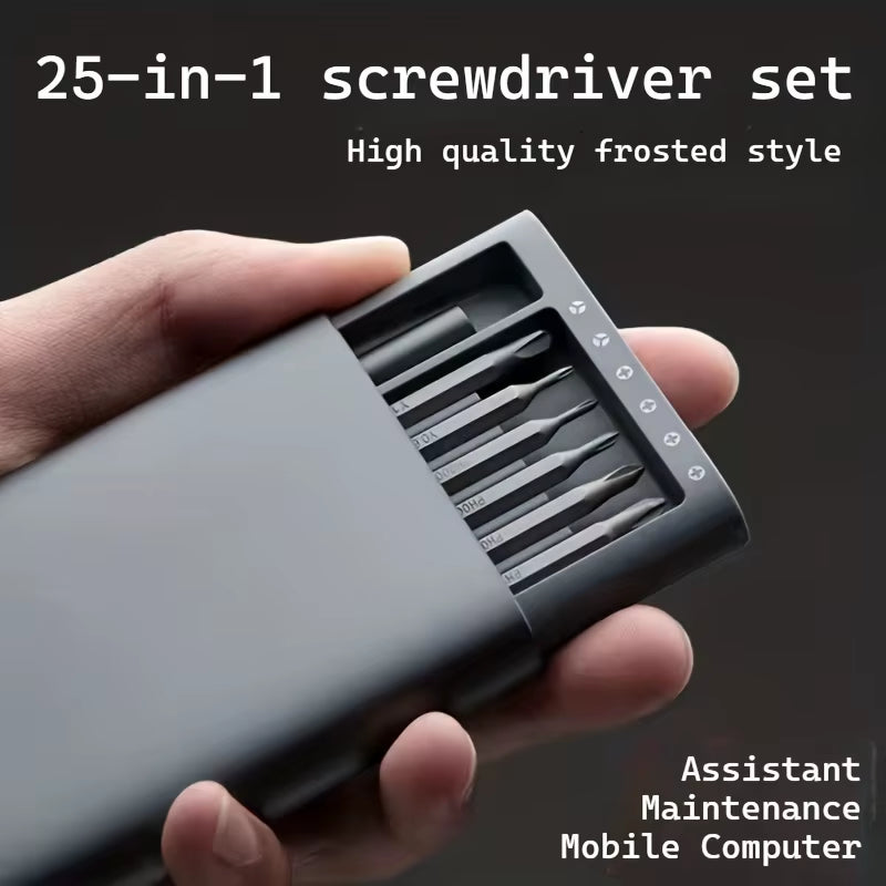 25 in 1 Mini Screwdriver Set, Flat Head and Cross Shaped Small Screwdrivers, Suitable for Electronic Products