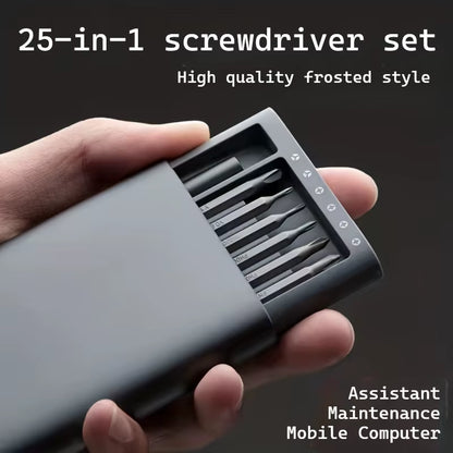 25 in 1 Mini Screwdriver Set, Flat Head and Cross Shaped Small Screwdrivers, Suitable for Electronic Products