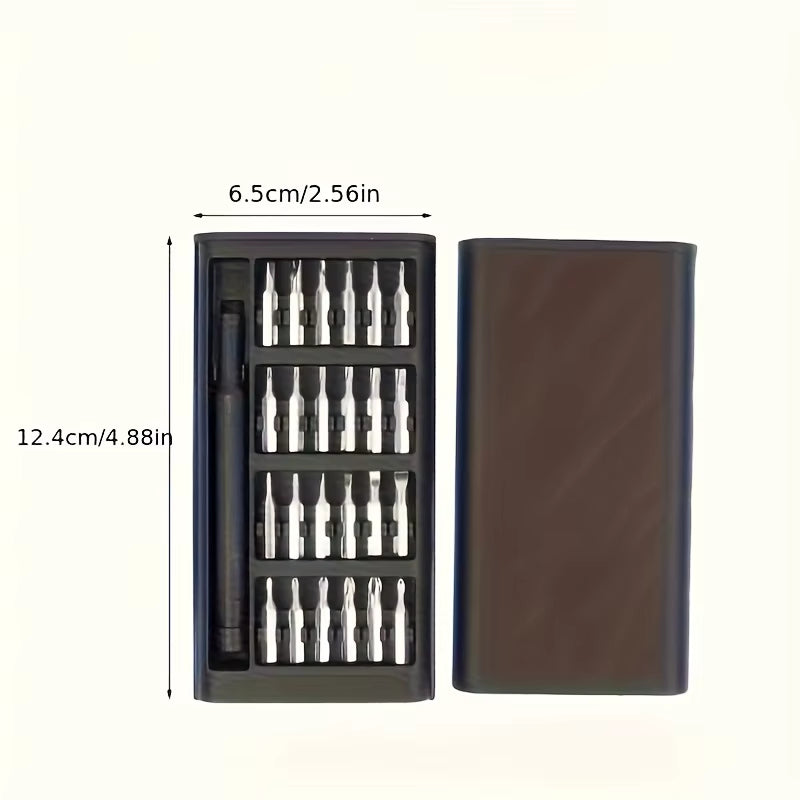 25 in 1 Mini Screwdriver Set, Flat Head and Cross Shaped Small Screwdrivers, Suitable for Electronic Products