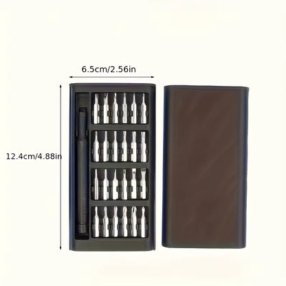 25 in 1 Mini Screwdriver Set, Flat Head and Cross Shaped Small Screwdrivers, Suitable for Electronic Products