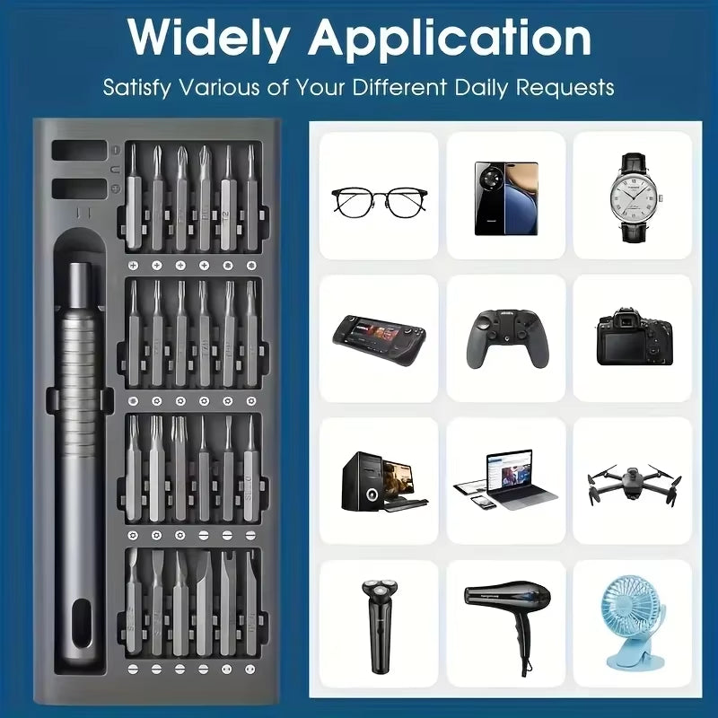 25 in 1 Mini Screwdriver Set, Flat Head and Cross Shaped Small Screwdrivers, Suitable for Electronic Products
